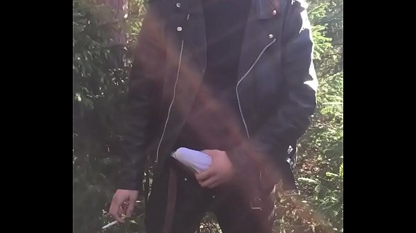 Cock show in the rest stop forest