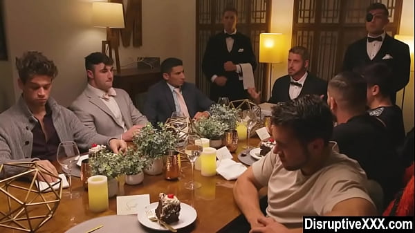 Rich gay guy invites his ex-boyfriends for gangbang