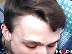 Teenage gay shoots sperm after condomless stepfamily penetration