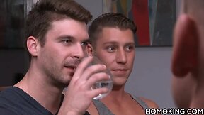 House party getting kinky and two guys are having sex