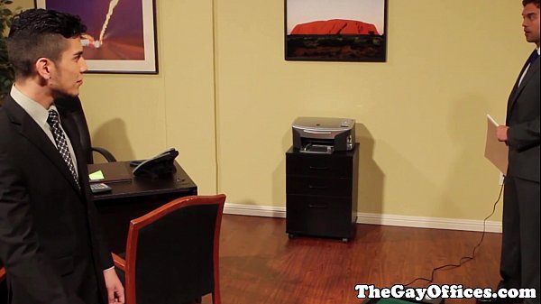 Gay officesex hunk sucks and fucks