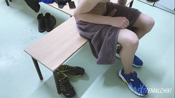College locker room boy