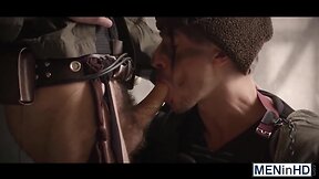 Guys have sex in an abandoned house