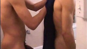 Jerking off and sucking cock