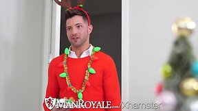 Manroyale christmas office party fuck with two hunks