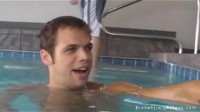 JC hangs out at the pool with Diesal until he puts his wang up JC’s anus