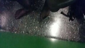 Me cumming in Slowmotion and black pantyhose at University