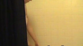 teen twink jerks off in the shower