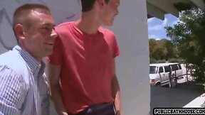 Guys enjoy public sex