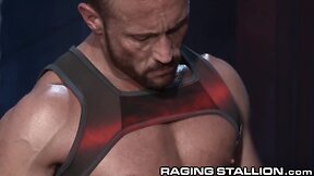 RagingStallion Myles Landon Pounds Ass in Leather