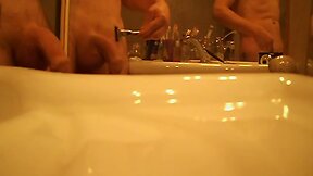 shaved cock and impaled the razor and then ejaculating
