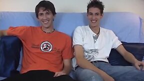 Broke straight boys Andy and Mike resort to desperate measure of getting filmed sucking cock for col