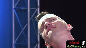 Hot gay bear turns anus inside out