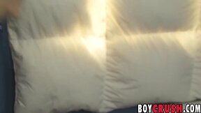 Teenage homosexual gifts his lover with cock in backside and mouth