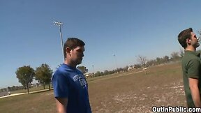 Sucking cock in the woods