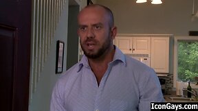 Gay daddy fucks his jealous step son