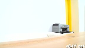 Pretty flower chap is giving stud a mischievous cock sucking