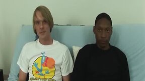 White boy sucks black cock