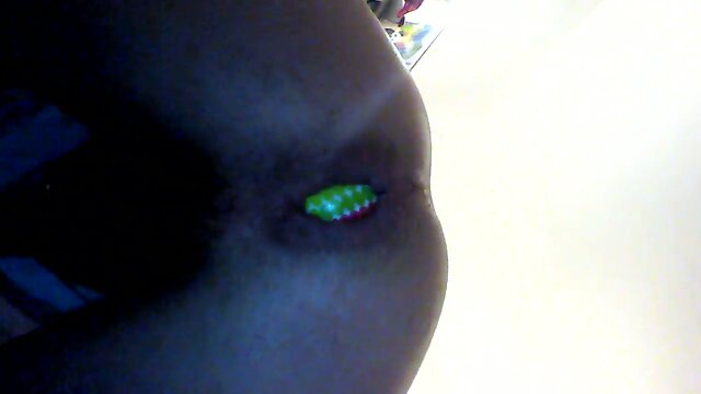 Huge anal toy insertion giant gape dilation