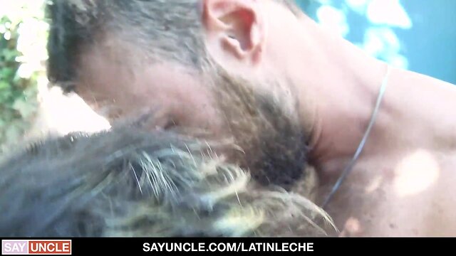 Making love in the pool