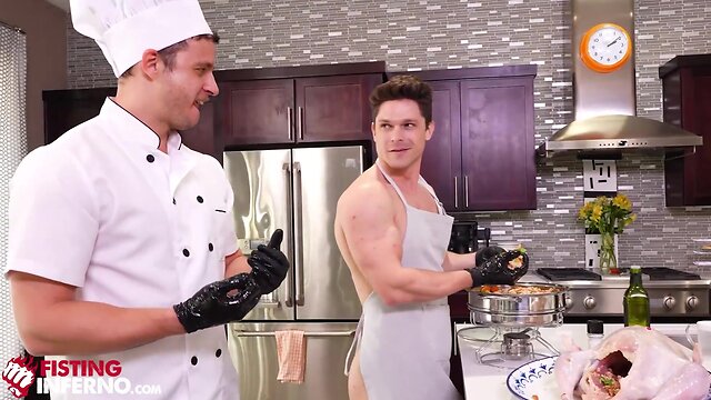 Nate grims & devin franco go from cooking to fisting fistinginferno