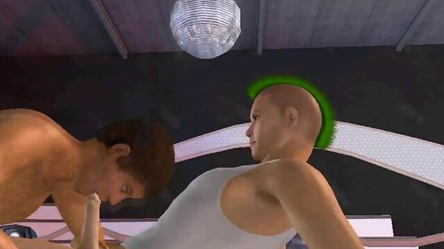 Horny 3D cartoon hunk having interracial group sex