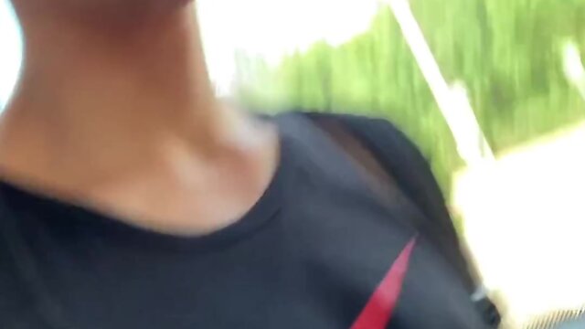 Teen jerks off in bus, messes up front seat, tries to clean up cum