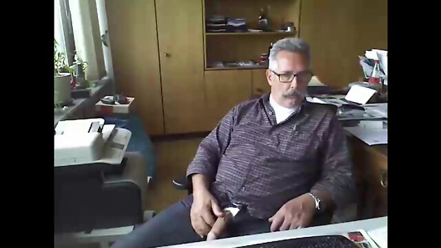 Senior Man has a quick fuck off at the office