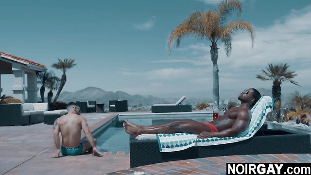 Considerable penis gays interracial fuck at luxury hotel