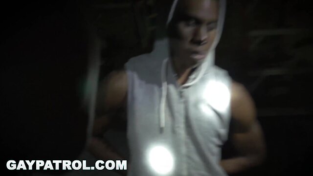 Gay patrol perverted cops bust a ebony thug and fuck him real good