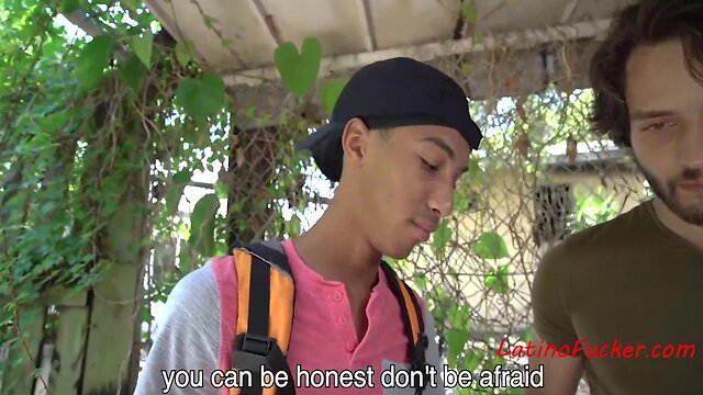 Interracial paid sex: ebony teen gets anal from latin stranger for cash