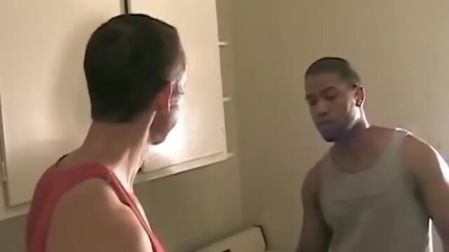 Older black guy fucks him